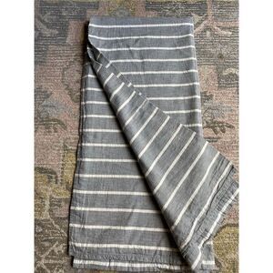 Threshold Blocked Striped Farmhouse Shower Curtain